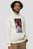 Unisex Star Wars İmparator'un Dönüşü (The Empire Strikes Back) Baskılı Beyaz Kapüşonlu Sweatshirt