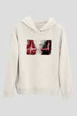 Unisex Star Wars Son Jedi Baskılı Beyaz Kapüşonlu Sweatshirt