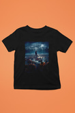 Unisex Stranger Things Baskılı Siyah Çocuk Unisex T-Shirt