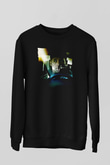 Unisex Sürücü (Drive) Baskılı Siyah Sweatshirt