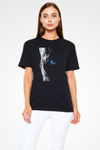 Unisex Taht Oyunları Baskılı Siyah Tshirt