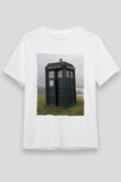 Unisex Tardis - Doctor Who Baskılı Beyaz Tshirt
