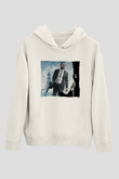 Unisex Tenet Baskılı Beyaz Kapüşonlu Sweatshirt