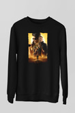 Unisex Terminatör Kara Kader (Terminator Dark Fate) Baskılı Siyah Sweatshirt