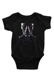 Unisex Terminatör Kara Kader (Terminator Dark Fate) Baskılı Siyah Bebek Body - Zıbın