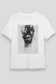 Unisex Terminatör Kara Kader (Terminator Dark Fate) Baskılı Beyaz T-shirt