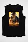 Unisex Terminatör Kara Kader (Terminator Dark Fate) Baskılı Siyah Kolsuz Tshirt