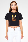 Unisex Terminatör Kara Kader (Terminator Dark Fate) Baskılı Siyah Crop Top Tshirt