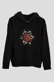 Unisex Testere VI (Saw VI) Baskılı Siyah Kapüşonlu Sweatshirt