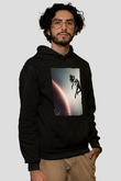 Unisex The Expanse Baskılı Siyah Kapüşonlu Sweatshirt
