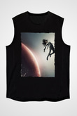 Unisex The Expanse Baskılı Siyah Kolsuz Tshirt