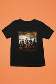 Unisex The Magnificent Seven Baskılı Siyah Çocuk T-Shirt
