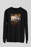 Unisex The Magnificent Seven Baskılı Siyah Sweatshirt