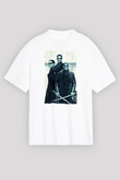 Unisex The Matrix Revolutions Baskılı Beyaz Oversize Tişört