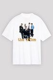 Unisex The Office Baskılı Beyaz Oversize Oversize T-shirt