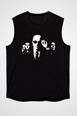 Unisex The Sopranos Baskılı Siyah Unisex Kolsuz T-shirt