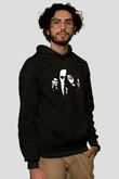 Unisex The Sopranos Baskılı Siyah Unisex Kapüşonlu Sweatshirt
