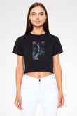 Unisex The Suicide Squad İntihar Timi (The Suicide Squad) Baskılı Siyah Unisex Crop Top Tişört