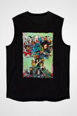 Unisex The Suicide Squad İntihar Timi (The Suicide Squad) Baskılı Siyah Kolsuz Tshirt