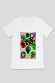 Unisex The Suicide Squad (İntihar Timi) Baskılı Beyaz V Yaka Tişört