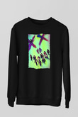 Unisex The Suicide Squad İntihar Timi (The Suicide Squad) Baskılı Siyah Sweatshirt