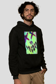 Unisex The Suicide Squad İntihar Timi (The Suicide Squad) Baskılı Siyah Kapüşonlu Sweatshirt