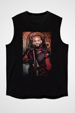 Unisex The Suicide Squad İntihar Timi (The Suicide Squad) Baskılı Siyah Kolsuz Tişört