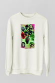 Unisex The Suicide Squad (İntihar Timi) Baskılı Beyaz Sweatshirt