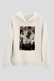 Unisex The Terminal Baskılı Beyaz Kapüşonlu Sweatshirt