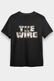 Unisex The Wire Baskılı Siyah Tshirt