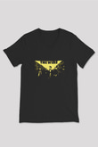 Unisex The Wire Baskılı Siyah V Yaka T-shirt