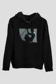 Unisex The Wolverine Baskılı Siyah Kapüşonlu Sweatshirt