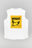 Unisex This is Sparta Baskılı Beyaz Kolsuz Tshirt