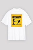 Unisex This is Sparta Baskılı Beyaz Oversize Oversize T-shirt