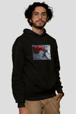 Unisex Thor The Dark World Baskılı Siyah Kapüşonlu Sweatshirt