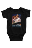 Unisex Titanic Baskılı Siyah Bebek Body - Zıbın