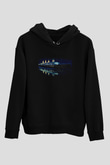 Unisex Titanic Baskılı Siyah Kapüşonlu Sweatshirt