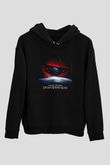 Unisex Transformers 3 Baskılı Siyah Kapüşonlu Sweatshirt