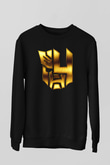 Unisex Transformers 4 Baskılı Siyah Sweatshirt