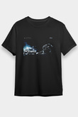 Unisex Transformers Baskılı Siyah Tshirt