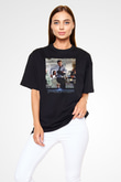 Unisex Transformers Dark of the Moon Baskılı Siyah Oversize Tişört