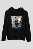 Unisex Transformers Dark of the Moon Baskılı Siyah Kapüşonlu Sweatshirt