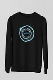 Unisex Tron Baskılı Siyah Sweatshirt