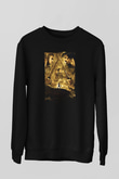 Unisex Truva (Troy) Baskılı Siyah Sweatshirt