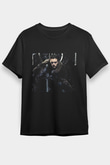 Unisex Unisex Game of Thrones Baskılı Siyah T-shirt
