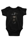 Unisex Unisex Karayip Korsanları (Pirates of the Caribbean) Baskılı Siyah Bebek Body - Zıbın