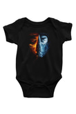 Unisex Unisex Mortal Kombat Baskılı Siyah Bebek Body - Zıbın