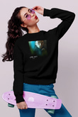 Unisex Uzay Yolu (Star Trek) Baskılı Siyah Sweatshirt
