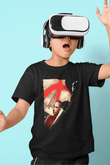 Unisex V for Vendetta Baskılı Siyah Çocuk T-Shirt