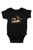 Unisex Vampir Günlükleri (The Vampire Diaries) Baskılı Siyah Bebek Body - Zıbın